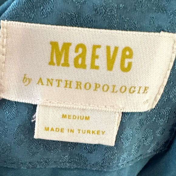 Anthropologie Maeve Cowl Neck Slip Midi Dress Size M Satin - Picture 7 of 7